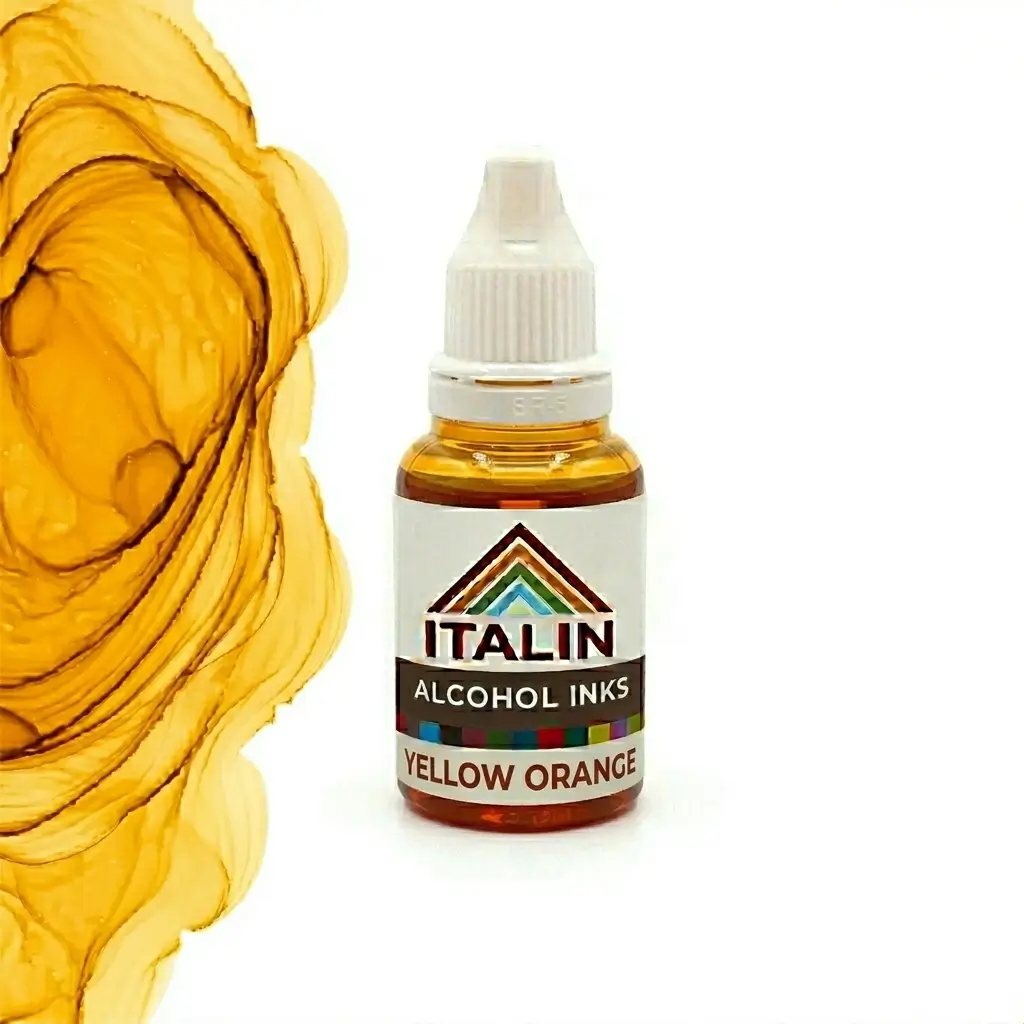 Alcoholic Inks Yellow Orange